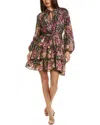 Kobi Halperin Alessi Womens Metallic Short Mini Dress In Red
