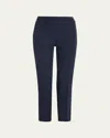 Kobi Halperin Alexi Cropped Straight-leg Twill Pants In Navy