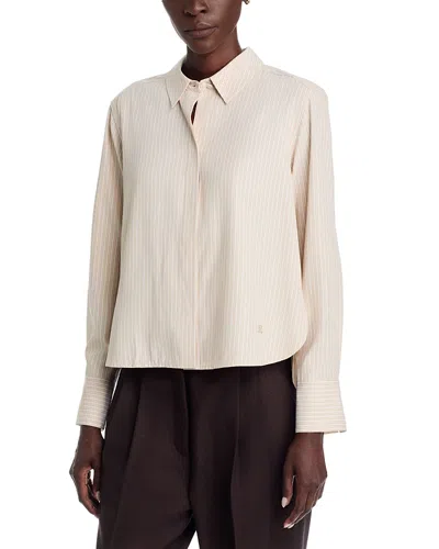Kobi Halperin Alexie Button Front Long Sleeve Blouse In Neutral