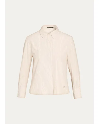 Kobi Halperin Alexie Striped Button-front Blouse In Antique White
