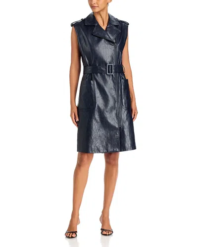 Kobi Halperin Alexis Belted Faux Leather Dress In Black