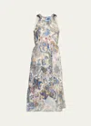 Kobi Halperin Women's Allison Anthos Print Chiffon Midi-dress In Ivory Multi