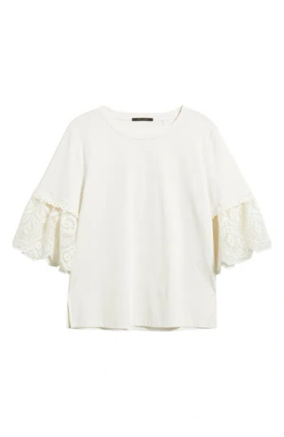Kobi Halperin Amanda Mixed Media Top In White