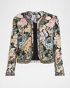 Kobi Halperin Anaya Beaded Floral Jacquard Jacket In Multi