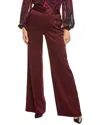 Kobi Halperin Andi Wide Leg Satin Pants In Burgundy