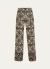 Kobi Halperin Andres Straight-leg Floral-print Pants In Black Multi