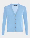 Kobi Halperin Anthia Sequin Button-down Sweater Cardigan In Light Blue In Natural