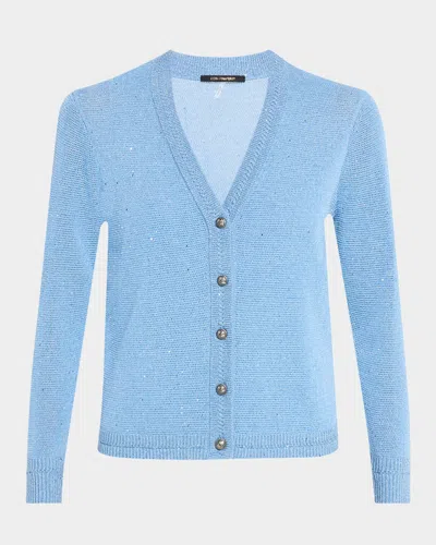 Kobi Halperin Anthia Sequin Button-down Sweater In Natural
