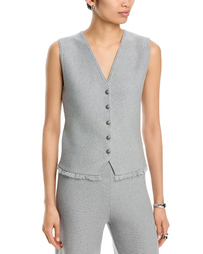 Kobi Halperin Anya Cotton Blend Knit Vest In Gray