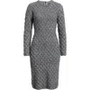 Kobi Halperin Apollo Fringe Long Sleeve Sweater Dress In Gray