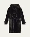 Kobi Halperin Ariel Hooded Faux Fur Coat In Black