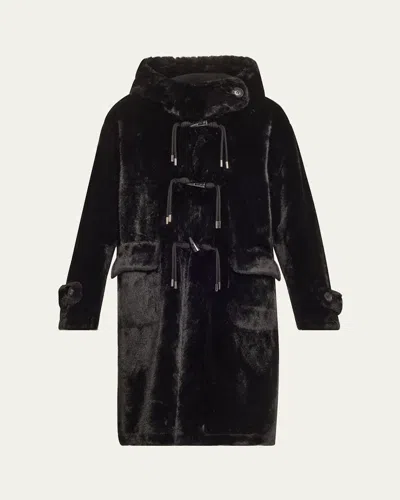 Kobi Halperin Ariel Hooded Faux Fur Coat In Black
