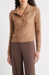 Kobi Halperin Armand Button Front Sweater In Brown