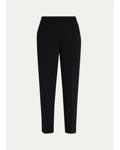 Kobi Halperin Aubree Tapered Crepe Ankle Pants In Black