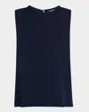 Kobi Halperin Aura Sleeveless Silk-blend Blouse In Midnight