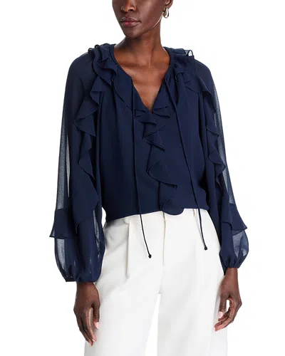 KOBI HALPERIN BALI RUFFLED TIE BLOUSE