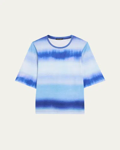 Kobi Halperin Barlow Crewneck Ombre-print T-shirt In Horizon Multi