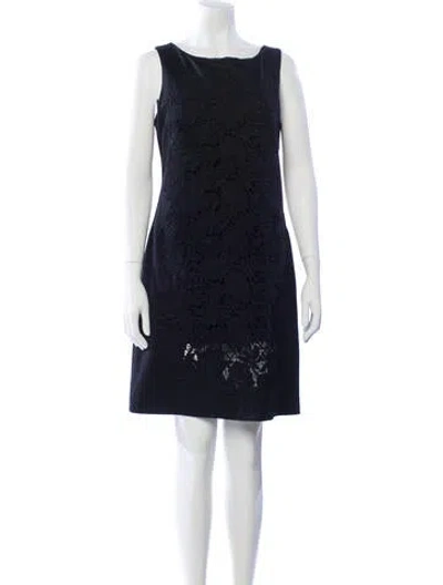Pre-owned Kobi Halperin Bateau Neckline Mini Dress In Black