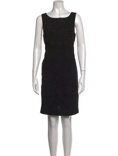Pre-owned Kobi Halperin Bateau Neckline Mini Dress In Black