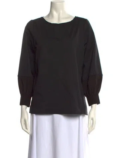 Pre-owned Kobi Halperin Bateau Neckline Sweater In Black