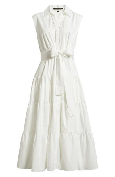 Kobi Halperin Bea Sleeveless Cotton Blend Shirtdress In White