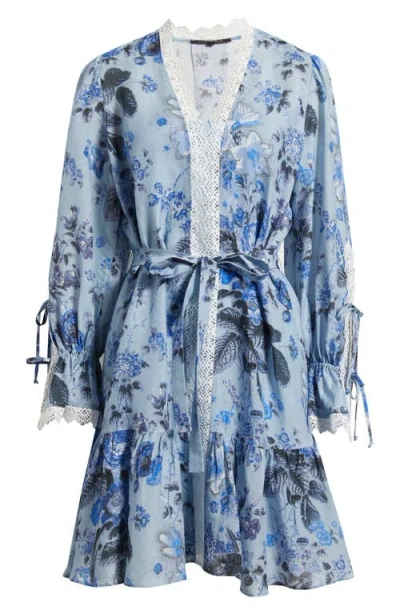 Kobi Halperin Beli Tie Waist Long Sleeve Dress In Multi
