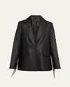 Kobi Halperin Blake Fringe-trim Leather Jacket In Black