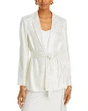 Kobi Halperin Brett Rhinestone Tie-waist Jacket In Ivory