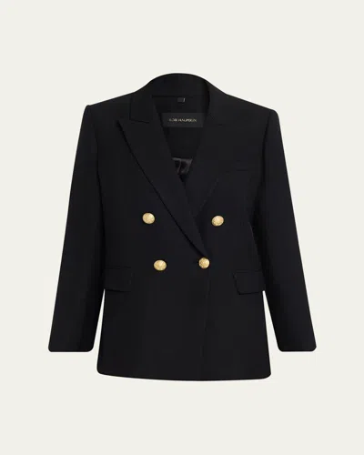 Kobi Halperin Briar Relaxed Double-breasted Jacket In Black