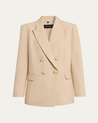 Kobi Halperin Briar Relaxed Double-breasted Jacket In Neutral