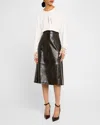 Kobi Halperin Zadie Faux Leather Skirt In Ivory