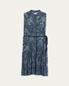Kobi Halperin Brien Sleeveless Floral Lace Midi Dress In Blue Multi