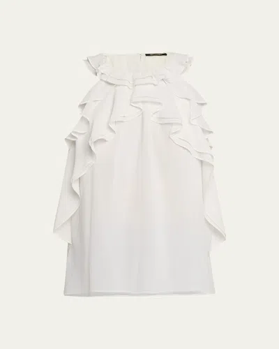 KOBI HALPERIN BRISTOL RUFFLE HALTER BLOUSE
