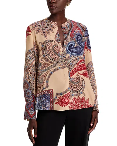 Kobi Halperin Bronson Silk Blouse In Antique Mu