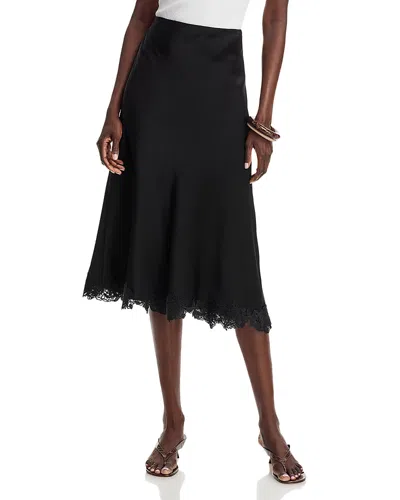Kobi Halperin Brooks Lace Trim Skirt In Black