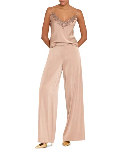 Kobi Halperin Camille Lace Trim Satin Camisole In Neutral