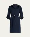 Kobi Halperin Caryss Belted A-line Shirtdress In Indigo