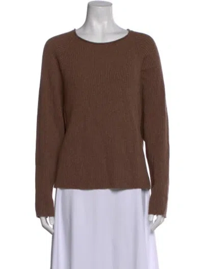 Pre-owned Kobi Halperin Cashmere Scoop Neck Sweater In Brown