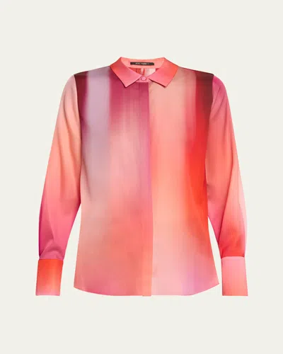 KOBI HALPERIN CASSI OMBRE BUTTON-DOWN BLOUSE