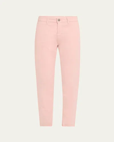 Kobi Halperin Cathy Cropped Slim Stretch Cotton Pants In Pink