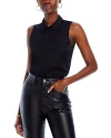 Kobi Halperin Celine Sleeveless Georgette Blouse In Black