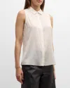 Kobi Halperin Celine Sleeveless Georgette Blouse In Ivory