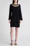 Kobi Halperin Alby Chain-embellished Shift Dress In Black