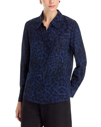 Kobi Halperin Charlize Button Front Blouse In Blue