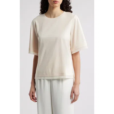 KOBI HALPERIN KOBI HALPERIN CHIFFON TRIM COTTON T-SHIRT