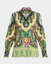 Kobi Halperin Claire Paisley-print Cotton Voile Blouse In Black Multi