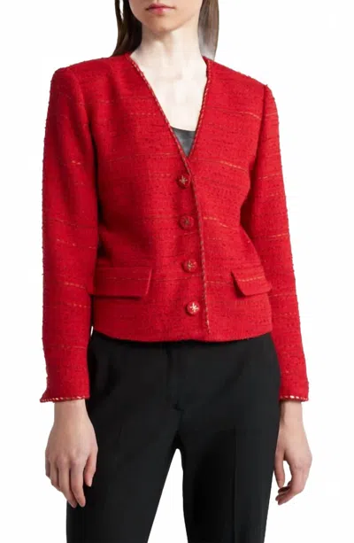 Kobi Halperin Clara Jacket In Scarlet In Red