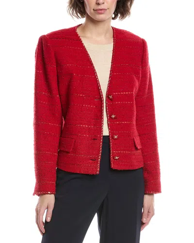 Kobi Halperin Clara Tweed Jacket In Red