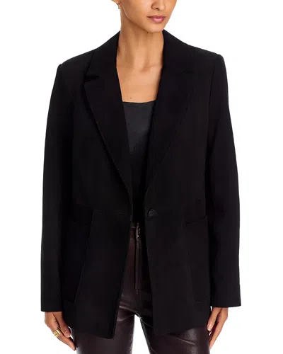 Kobi Halperin Claudia Notch Lapel Leather Jacket In Black