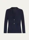 Kobi Halperin Clove Two-button Cardigan Sweater In Navy